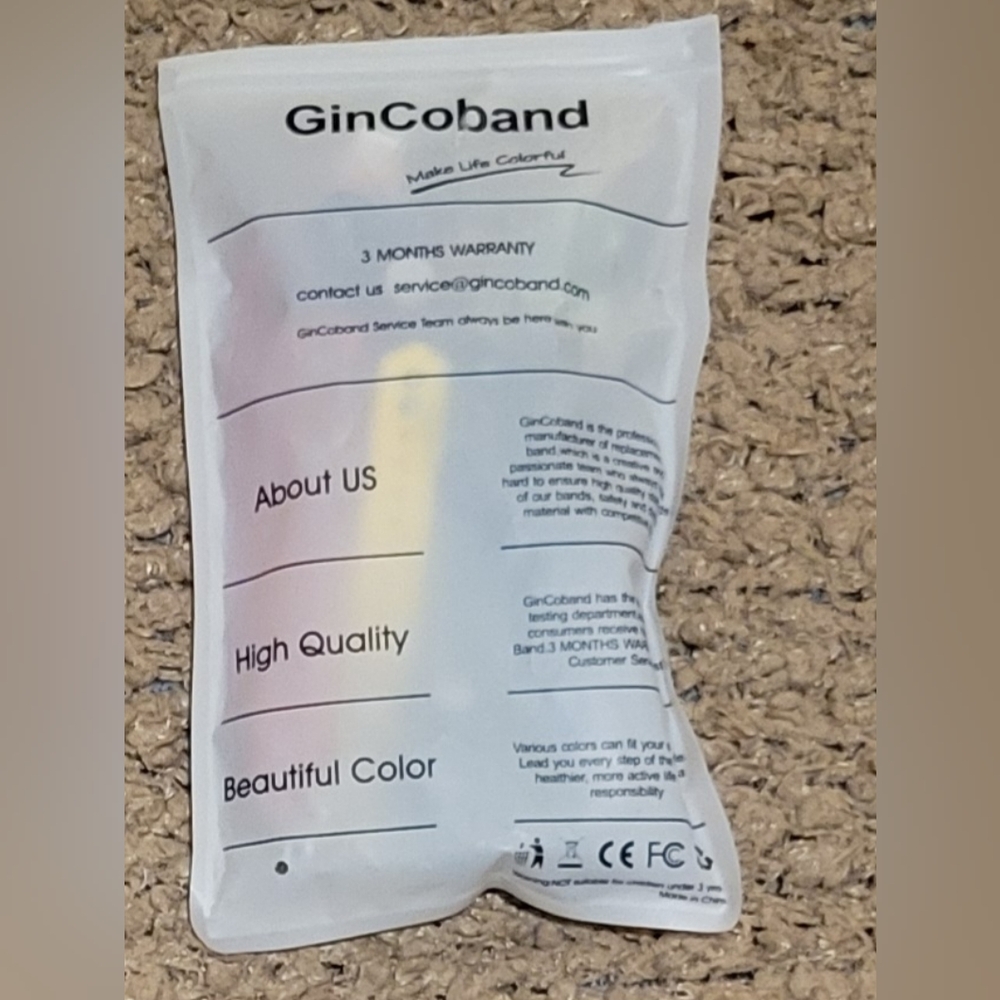 GINCOBAND MAKE LIFE COLORFUL REPLACEMENT BANDS FOR FITBIT OR FITNESS TRACKER - Picture 2 of 2